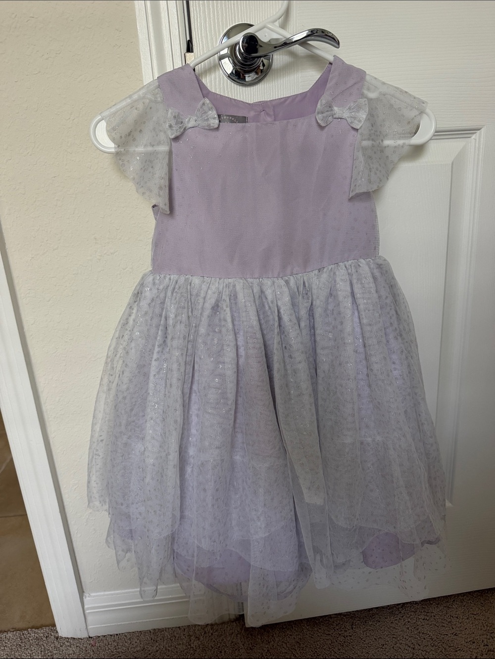 Pastourelle Lavender and Silver Tulle Party Dress